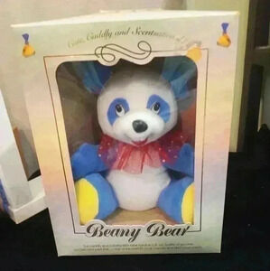 "LIZ CLAIBORNE" Blue and White Small Perfume Gift Bear‎